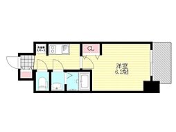 Osaka Metro御堂筋線 東三国駅 徒歩4分の賃貸マンション 2階1Kの間取り
