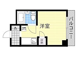 JR東海道・山陽本線 新大阪駅 徒歩5分の賃貸マンション 1階ワンルームの間取り