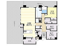 JR東海道・山陽本線 千里丘駅 徒歩5分の賃貸マンション 10階1SLDKの間取り