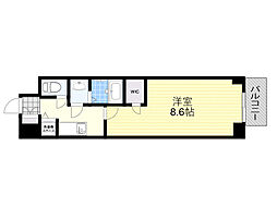 JR東海道・山陽本線 塚本駅 徒歩5分の賃貸マンション 2階1Kの間取り