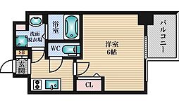 JR東海道・山陽本線 新大阪駅 徒歩9分の賃貸マンション 7階1Kの間取り