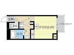 阪急宝塚本線 石橋阪大前駅 徒歩24分の賃貸アパート 1階1Kの間取り