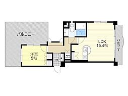 北大阪急行電鉄 緑地公園駅 徒歩7分の賃貸マンション 4階1LDKの間取り