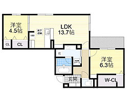 間取図画像 2LDK