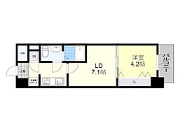 Osaka Metro御堂筋線 江坂駅 徒歩6分の賃貸マンション 7階1LDKの間取り