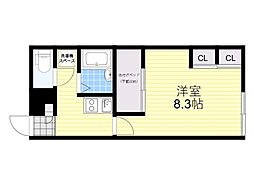 阪急京都本線 茨木市駅 徒歩23分の賃貸アパート 1階1Kの間取り