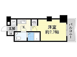 JR東海道・山陽本線 新大阪駅 徒歩3分の賃貸マンション 13階1Kの間取り