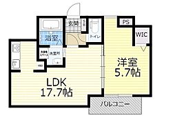 阪急千里線 千里山駅 徒歩4分の賃貸マンション 5階1SLDKの間取り
