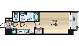 プレサンス新大阪コアシティ 7階1Kの間取り