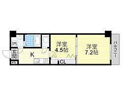 センターポイント吉志部 4階2Kの間取り