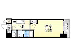 PHOENIX新大阪 15階1Kの間取り
