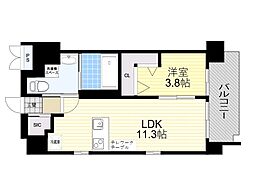 BLANCA IZUMI 8階1LDKの間取り