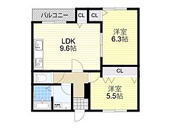 間取図画像 2LDK