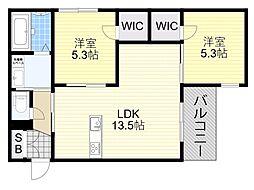 間取図画像 2LDK