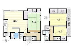 豊南町西貸家2 1階4LDKの間取り