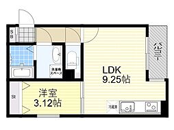 リブレメゾン淡路1 3階1LDKの間取り