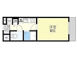 マグノリア箕面 1Kの間取図画像
