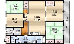 高塚苑 4LDKの間取図画像