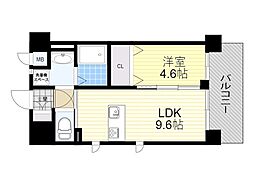 第26関根マンション 1LDKの間取図画像