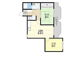 ベルフォーレ永楽荘 3LDKの間取図画像
