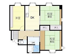 JGS緑丘マンション 3DKの間取図画像