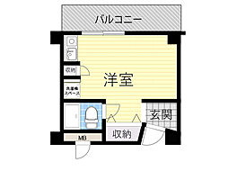 ロイヤルコート上池田 ワンルームの間取図画像
