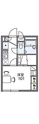 レオパレス上野西清風 1Kの間取図画像