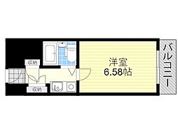 エトワールオーク 1Kの間取図画像