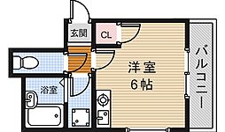 シャンピア蛍 ワンルームの間取図画像