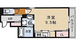 メゾンドシュド ワンルームの間取図画像