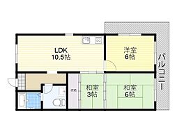 ラ・カーサ上野西 3LDKの間取図画像