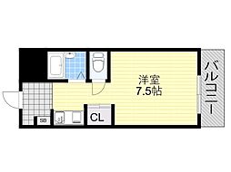池田マンション ワンルームの間取図画像