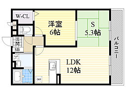 アークファイブ 1LDKの間取図画像