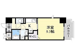 アヤコート 1Kの間取図画像