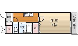 ウィン蛍池 1Kの間取図画像