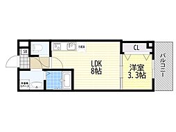 シエーナ川西中央3 1LDKの間取図画像