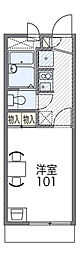 レオパレスグリーン 1Kの間取図画像