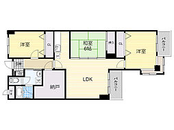 シュロス五月山 3LDKの間取図画像