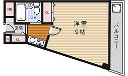 エトワールオーク 1Kの間取図画像