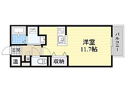 シャルム寺本 ワンルームの間取図画像
