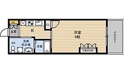 SSKNorth大阪 1Kの間取図画像