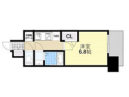 アドバンス大阪ヴェンティ 1Kの間取図画像