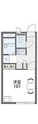 レオパレス原田 1Kの間取図画像