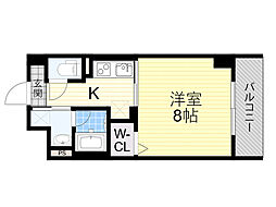 エルメンハイム2 1Kの間取図画像