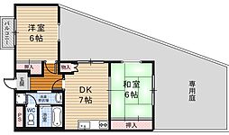 ベル・フォーレ 2DKの間取図画像