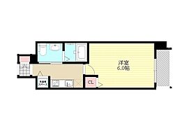 エスリード新大阪NORTH 1Kの間取図画像