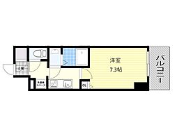 TOPAZ江坂 1Kの間取図画像