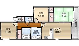サンパレス池田 3LDKの間取図画像