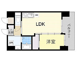 ノルデンハイム江坂2 1LDKの間取図画像