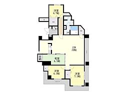 アランジェヒルズ東豊中 4SLDKの間取図画像